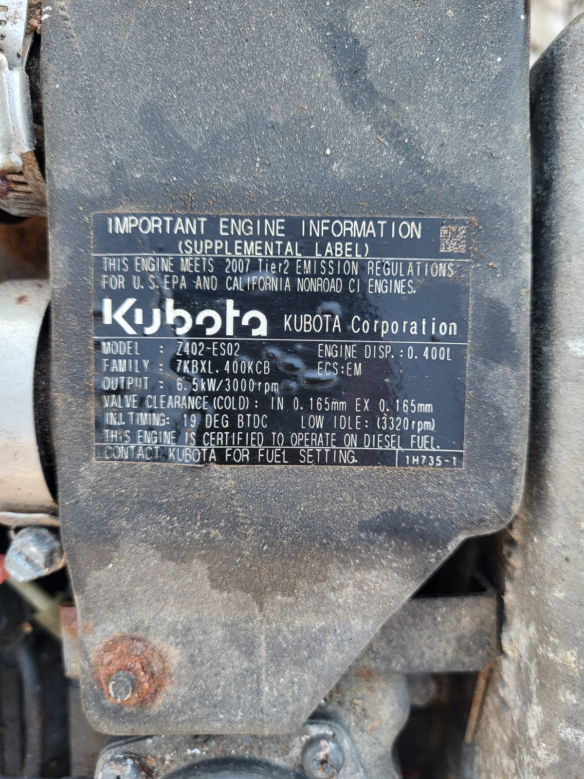 GROUPE ELECTROGENE KUBOTA 2007 – Image 2